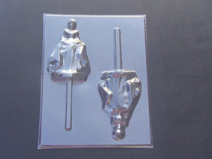 236sp Princess Cindy Chocolate or Hard Candy Lollipop Mold